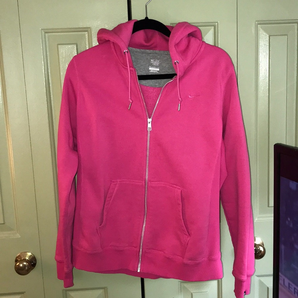 Nike Zip Up Hooded Sweat Jacket.